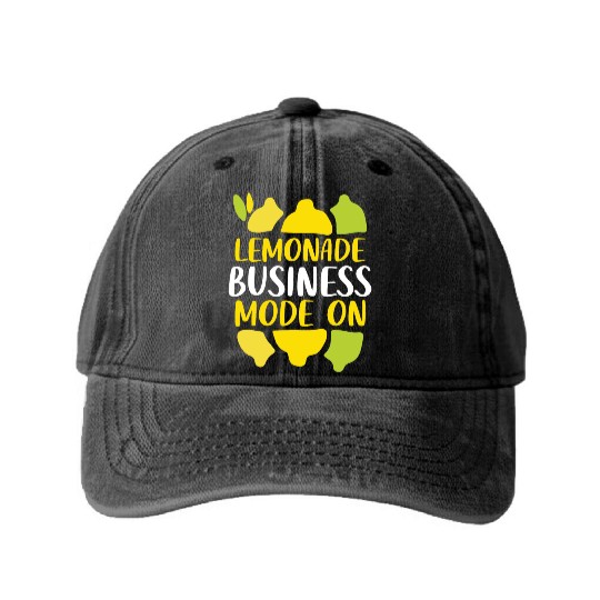 Lemonade Business Mode On Summer Fruit Lemon Washed Denim Baseball Caps