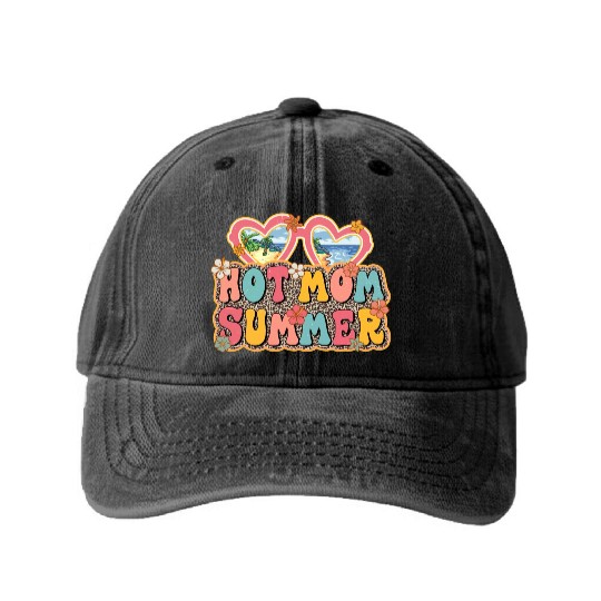 Hot Mom Summer sublimation Washed Denim Baseball Caps