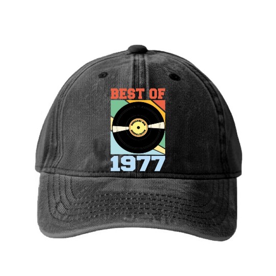 Best of 1977 Washed Denim Baseball Caps