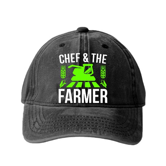Farmer Washed Denim Baseball Caps Chef & the Farmer Farm Life Gift Washed Denim Baseball Caps