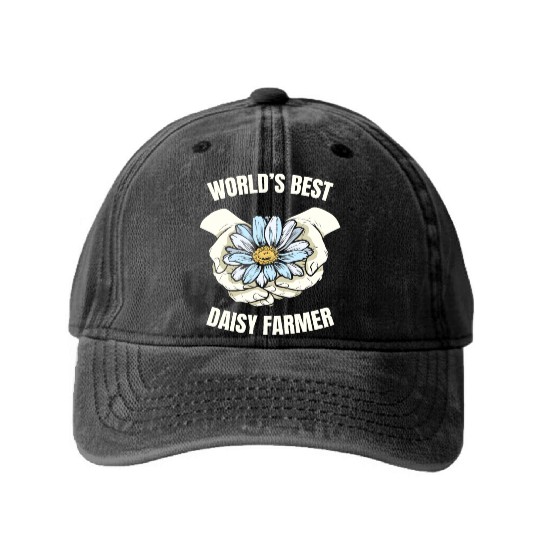 Daisy Garden Gardening Gardener Washed Denim Baseball Caps