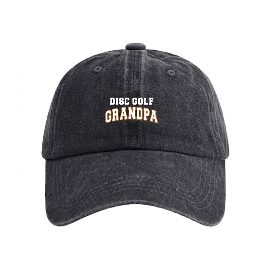 Disc Golf Grandpa Fathers Day Gift Idea Washed Denim Baseball Caps