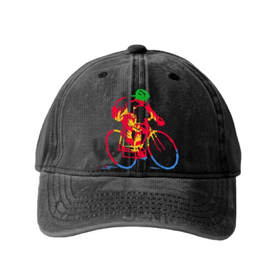 Eritrean Cyclist Road Racing Tour Cycling Race Washed Denim Baseball Caps