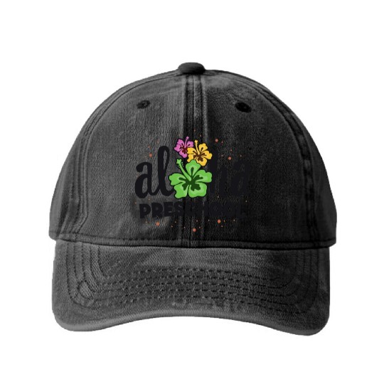 Aloha Preschool Pre-K Teacher First Day Back to Washed Denim Baseball Caps