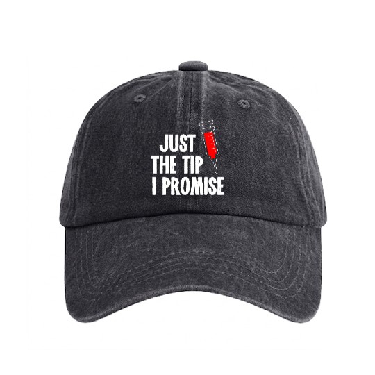Nurses Week Washed Denim Baseball Caps Just The Tip Syringe Nurse Washed Denim Baseball Caps