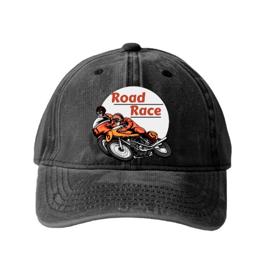 Road race Washed Denim Baseball Caps