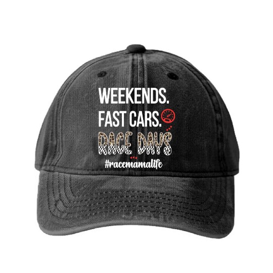 Race Mama Life Racing Mom Racing Mother Gifts Washed Denim Baseball Caps