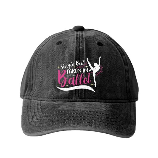Ballet Ballerina Dance Dancer Dancing Ballet Gift Washed Denim Baseball Caps