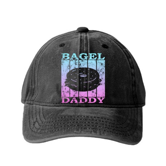 bagel dad 4 Washed Denim Baseball Caps