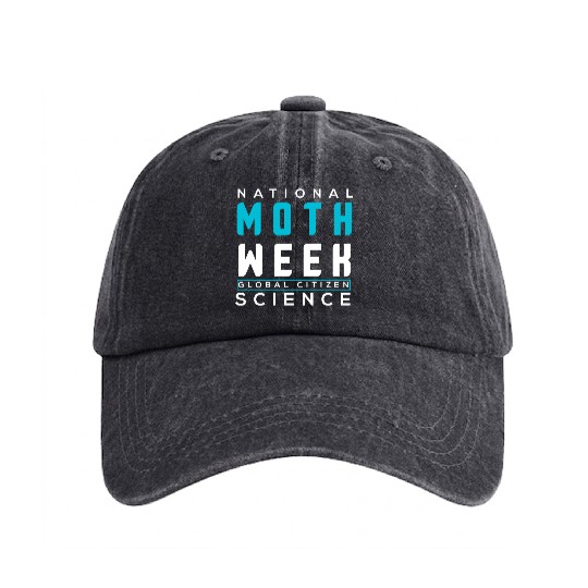 NATIONAL MOTH WEEK GLOBAL CITIZEN SCIENCE Washed Denim Baseball Caps