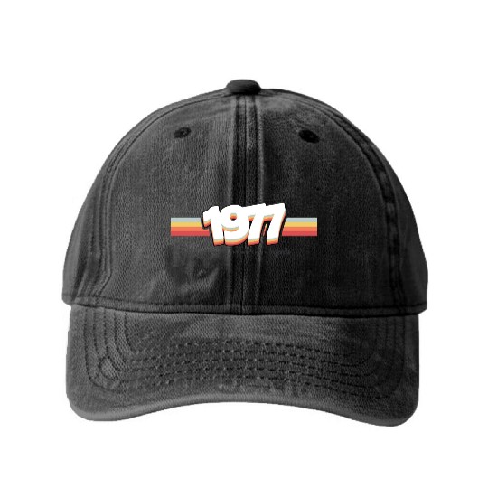 1977 the birth of legends Washed Denim Baseball Caps
