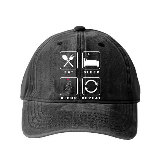 K-Pop K-Drama Korean Pop Music Washed Denim Baseball Caps
