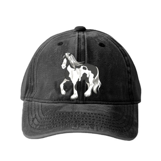 Irish Tinker Horse Washed Denim Baseball Caps