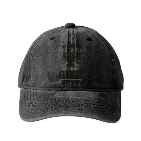 Buck Deer Hunting Hunter Vintage Washed Denim Baseball Caps