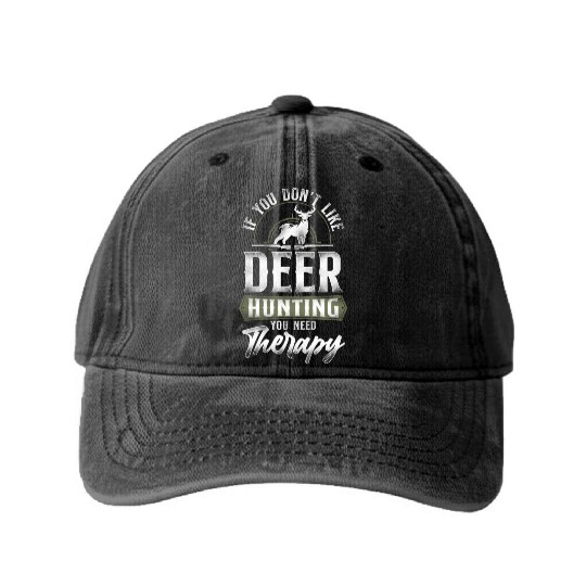 Buck Deer Hunting Hunter Vintage Washed Denim Baseball Caps