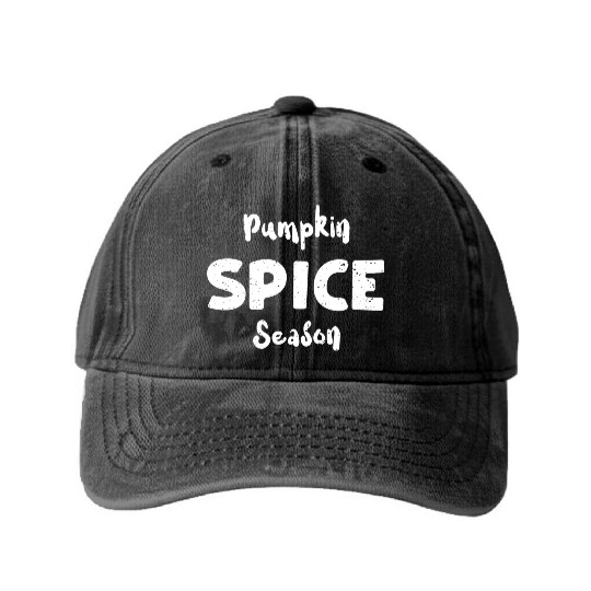 Pumpkin Spice Season - Pumpkin Washed Denim Baseball Caps