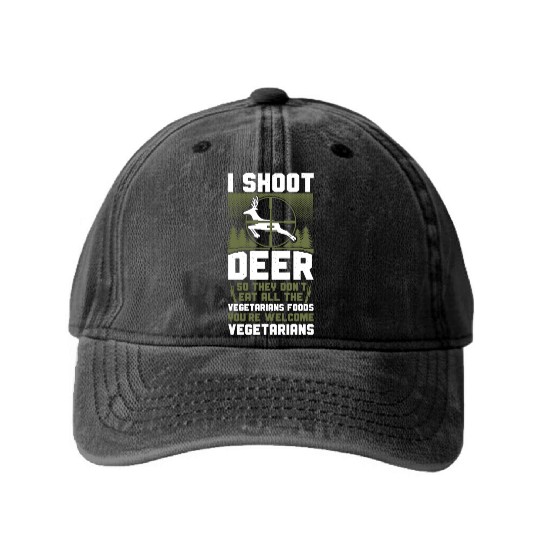 Buck Deer Hunting Hunter Washed Denim Baseball Caps