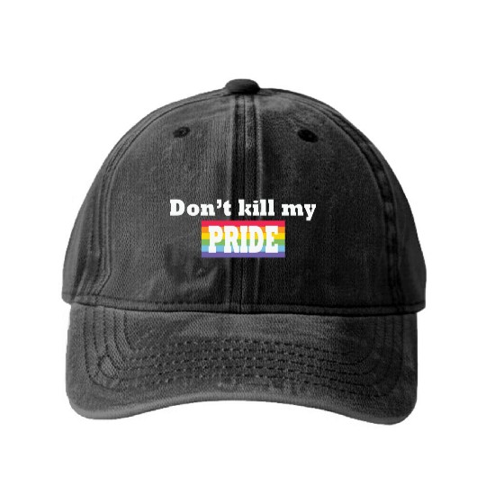 LBGT Flag Gay Pride Human Washed Denim Baseball Caps