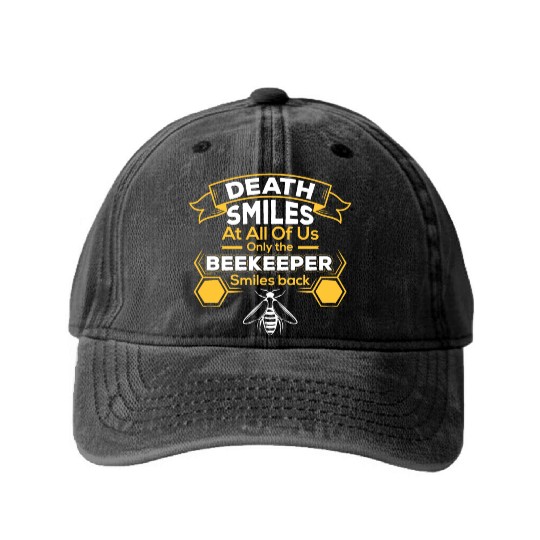 Smiles At Us Beekeeper Washed Denim Baseball Caps