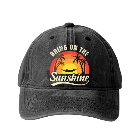 Bring On The Sunshine Washed Denim Baseball Caps