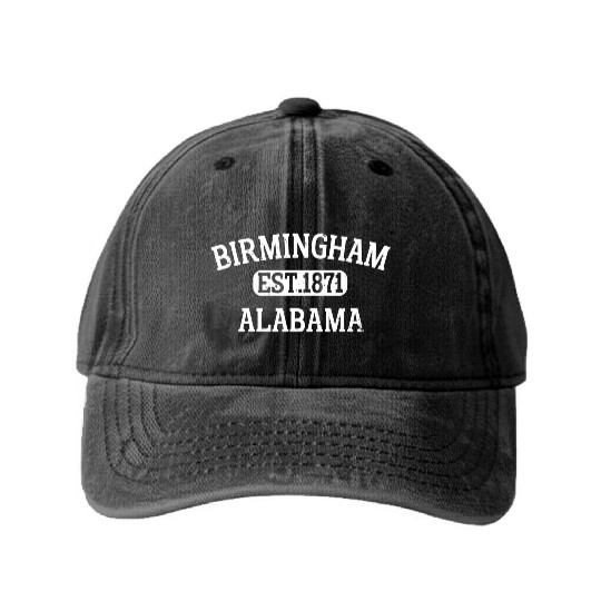 Birmingham Albm Vintage Washed Denim Baseball Caps