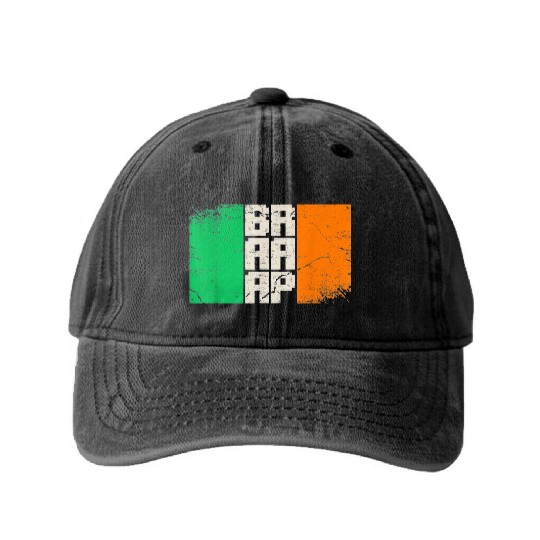 Dirt Biker Irish flag motocross Washed Denim Baseball Caps