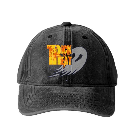 trick or treat Halloween day Washed Denim Baseball Caps
