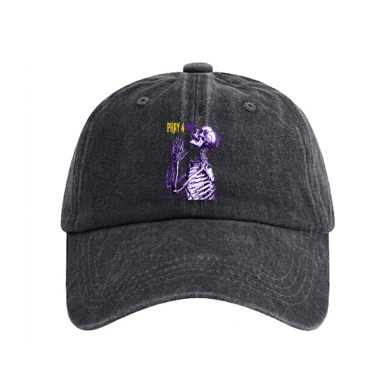 Pray 4 Love Washed Denim Baseball Caps