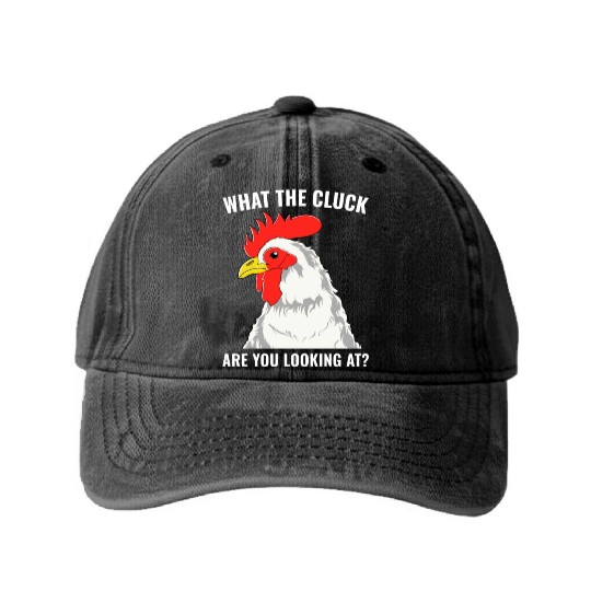 Chicken Farmer Funny Backyard Chicken Farmer Washed Denim Baseball Caps
