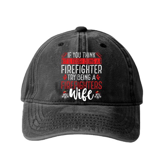 Night Shift Firefighter Wife Women Firefighter Washed Denim Baseball Caps