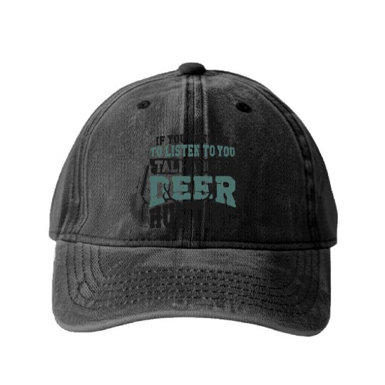 Buck Deer Hunting Hunter If You Washed Denim Baseball Caps