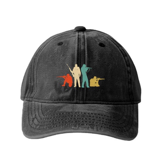 Buck Deer Hunting Hunter Retro Washed Denim Baseball Caps
