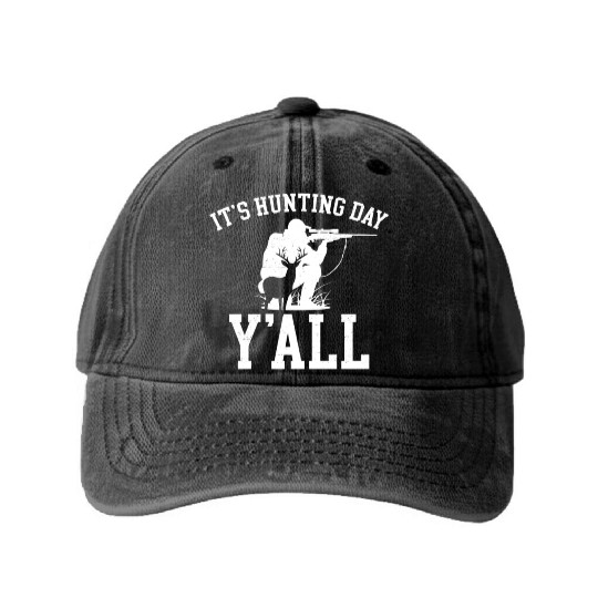 Buck Deer Hunting Hunter Girl It's Washed Denim Baseball Caps