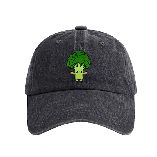 Kawaii Broccoli For Broccoli Lover Washed Denim Baseball Caps