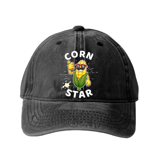 Funny Corn Star Sunglasses Mustache big Postal Service Washed Denim Baseball Caps