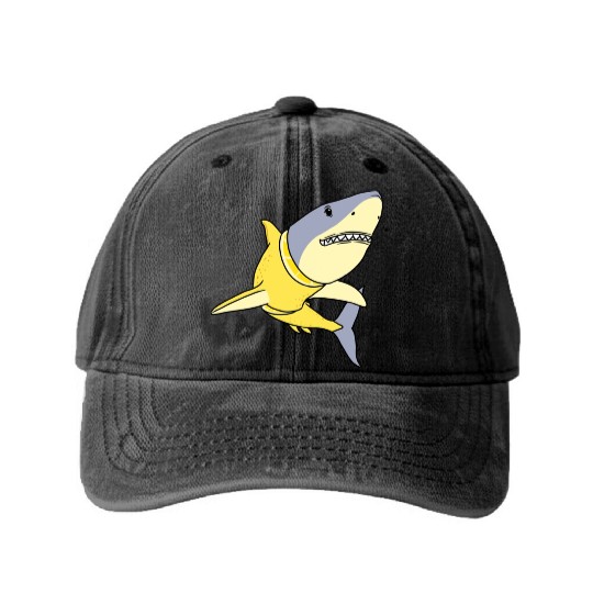 Lemon Shark for Lemon Lover Washed Denim Baseball Caps