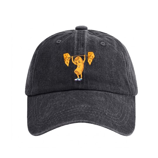 Macaroni Cheeselifting For Macaroni Cheese Lover Washed Denim Baseball Caps