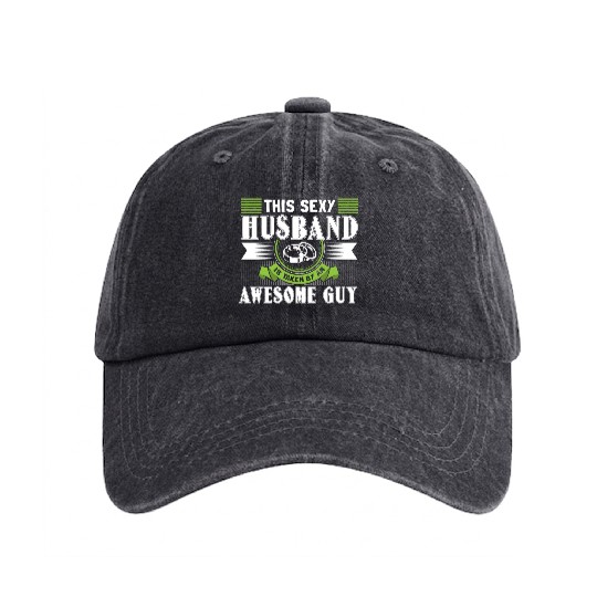 Gay Marriage Husbands Wedding Ring Washed Denim Baseball Caps