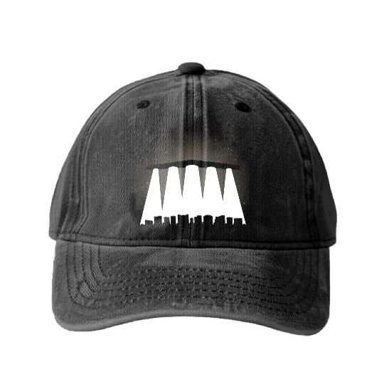 Black Triangle, Phoenix Lights Washed Denim Baseball Caps