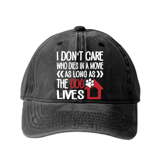 The Dog Lives Washed Denim Baseball Caps