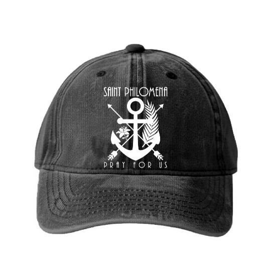 St Philomena Symbols Catholic For Girls Saints You Washed Denim Baseball Caps