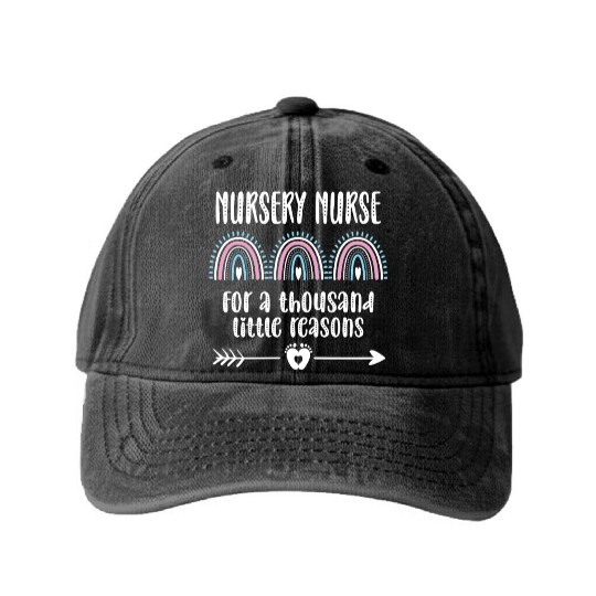 Newborn Nursery Nurse Gift Newborn Nursery Nursing Washed Denim Baseball Caps