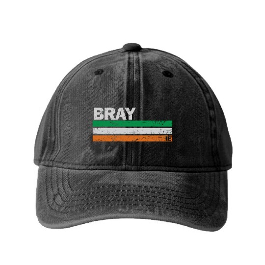 Bray Ireland Flag Irish Pride Washed Denim Baseball Caps