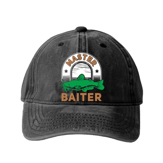 Master Baiter - Wels Catfish Hunter Washed Denim Baseball Caps