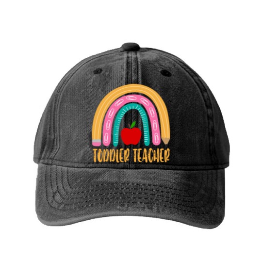 Toddler Teacher Washed Denim Baseball Caps