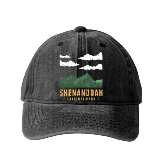 Shenandoah National Park - nature Washed Denim Baseball Caps