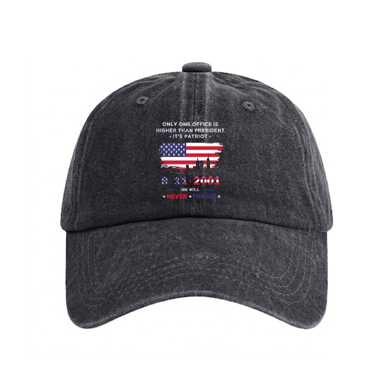 We will never forget the Patriot Day 911 Washed Denim Baseball Caps