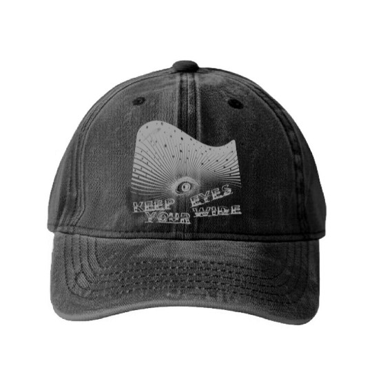 Eyes Wide Winter Come 2 The Light Grey Washed Denim Baseball Caps