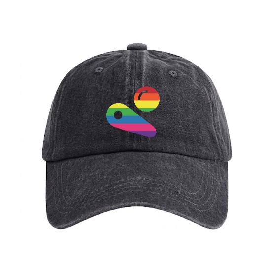 Pinball LGBT Player Washed Denim Baseball Caps