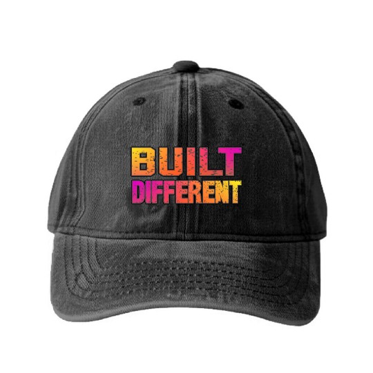 Built Different On Another Level Funny Gaming Washed Denim Baseball Caps